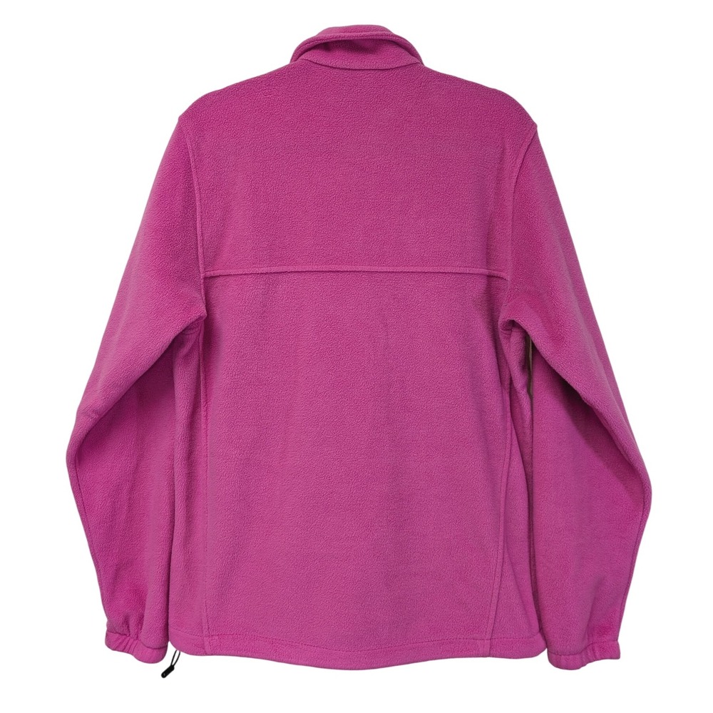 Columbia Medium Pink Fleece Full Zip Cozy Jacket w/ Zipper Pockets & Cinch Waist - Picture 10 of 15